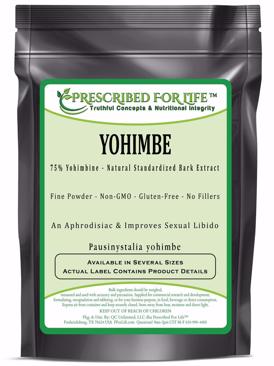 Yohimbe - Natural Bark Extract Powder - >95% Yohimbine
