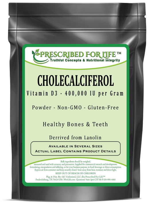 Cholecalciferol - Vitamin D3 Powder - 400,000 IU per Gram