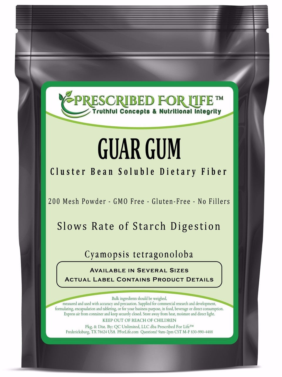 Guar Gum - Natural Dietary Soluble Fiber Powder - 200 Mesh