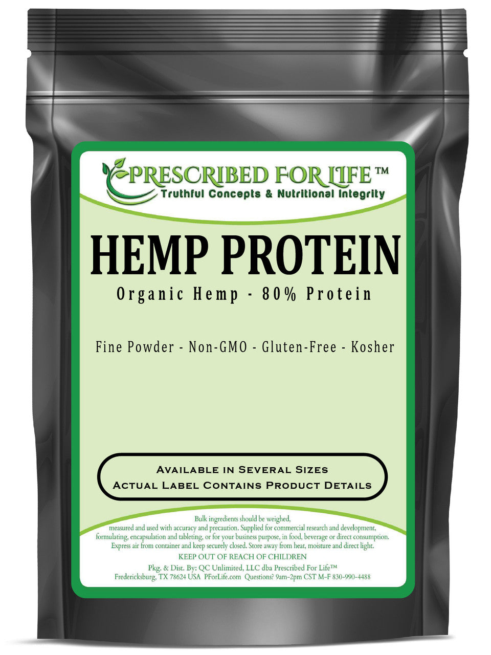 Hemp Protein - From Natural Organic Hemp - 80% Protein Powder